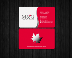 Business Card Design by chandrayaan.creative for M&G Immigration | Design: #17903051
