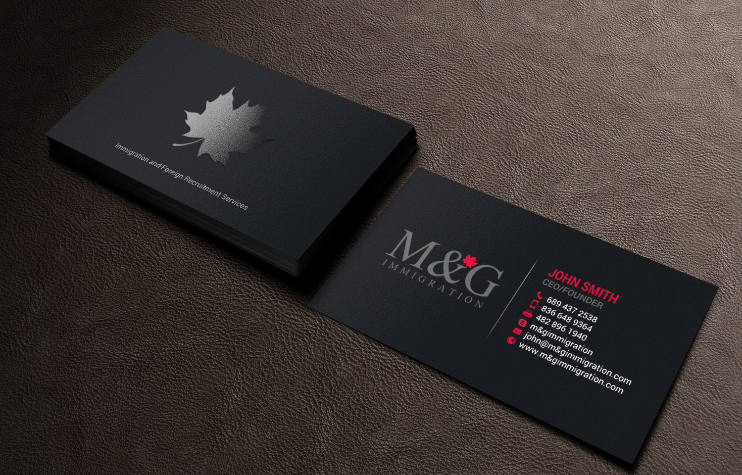 Design de Carte de Visite par chandrayaan.creative pour M&G Immigration | Design #17906096