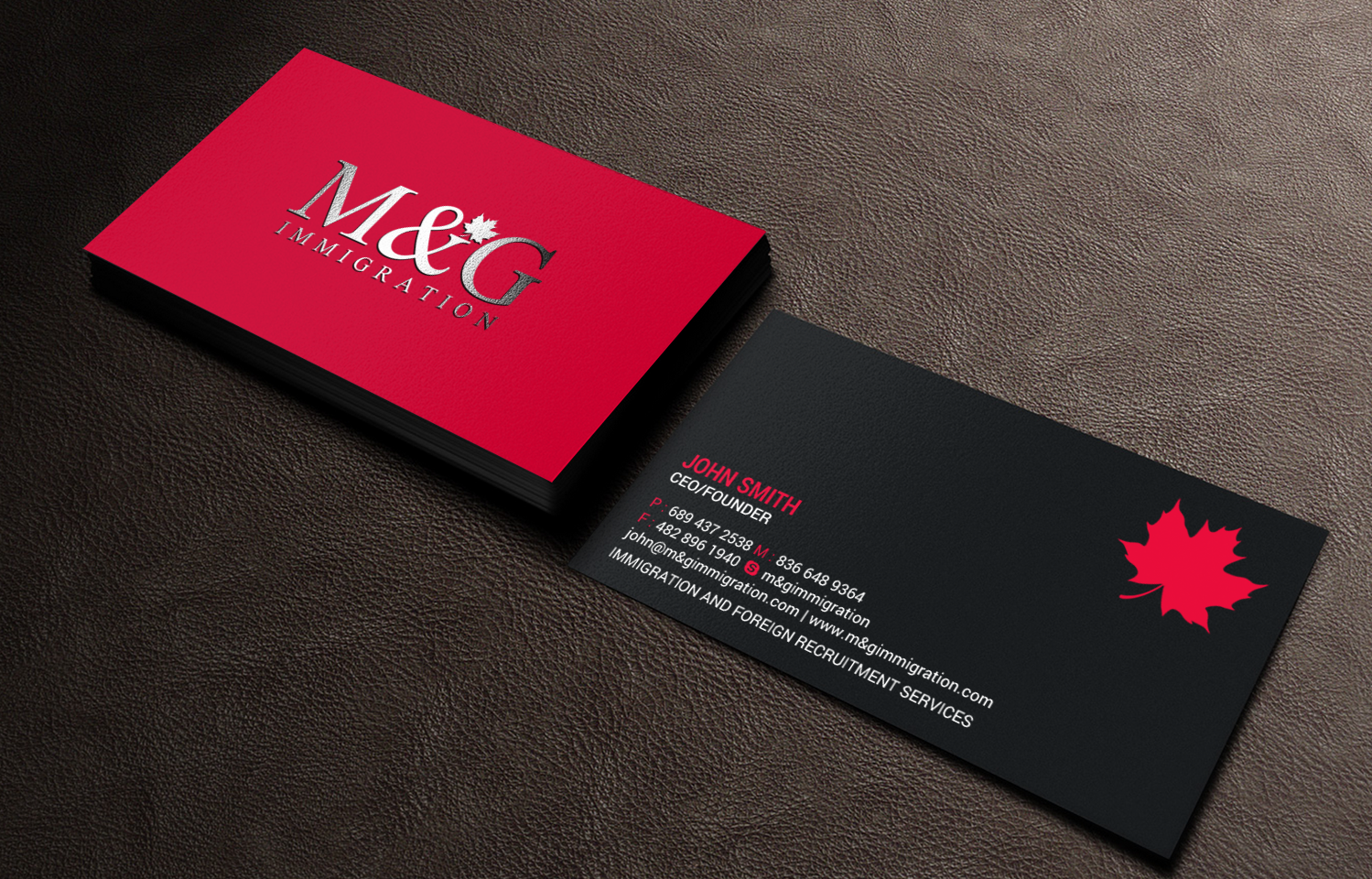 Business Card Design by chandrayaan.creative for M&G Immigration | Design #17906259