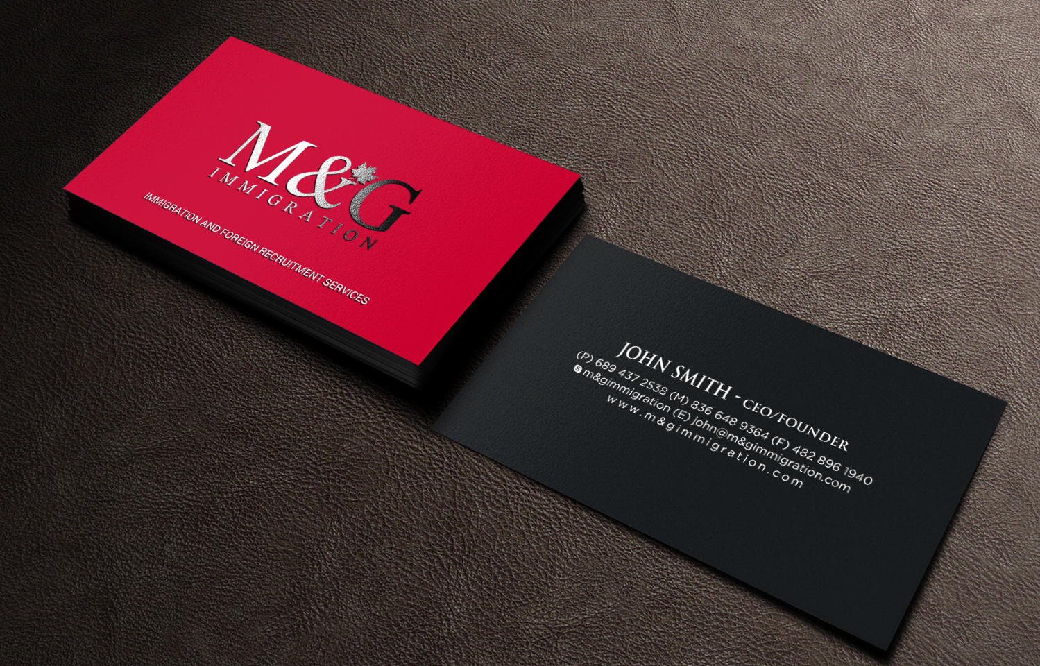Business Card Design by chandrayaan.creative for M&G Immigration | Design #17906260