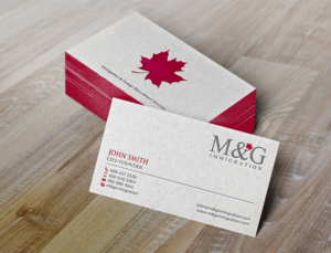 Business Card Design by chandrayaan.creative for M&G Immigration | Design: #17906265