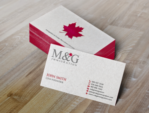 Business Card Design by chandrayaan.creative for M&G Immigration | Design: #17906330