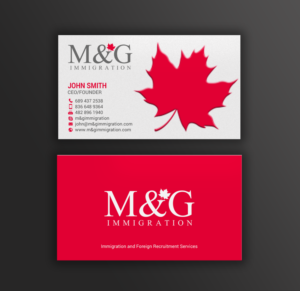 Business Card Design by chandrayaan.creative for M&G Immigration | Design: #17906390