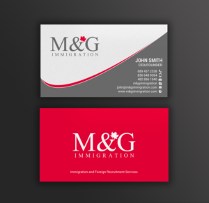 Business Card Design by chandrayaan.creative for M&G Immigration | Design: #17906466