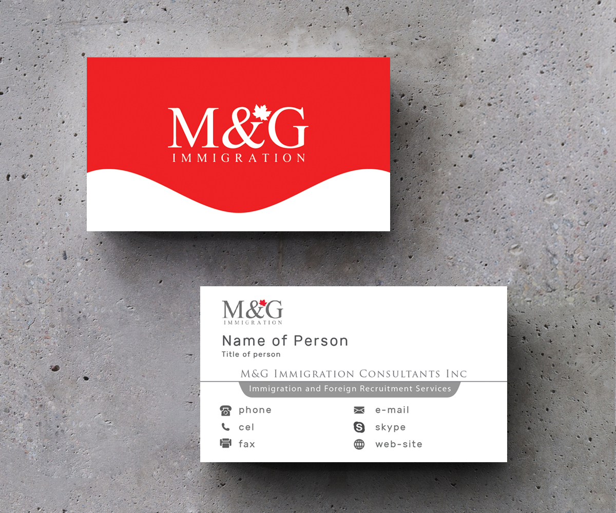 Business Card Design by M6G for M&G Immigration | Design #17901428