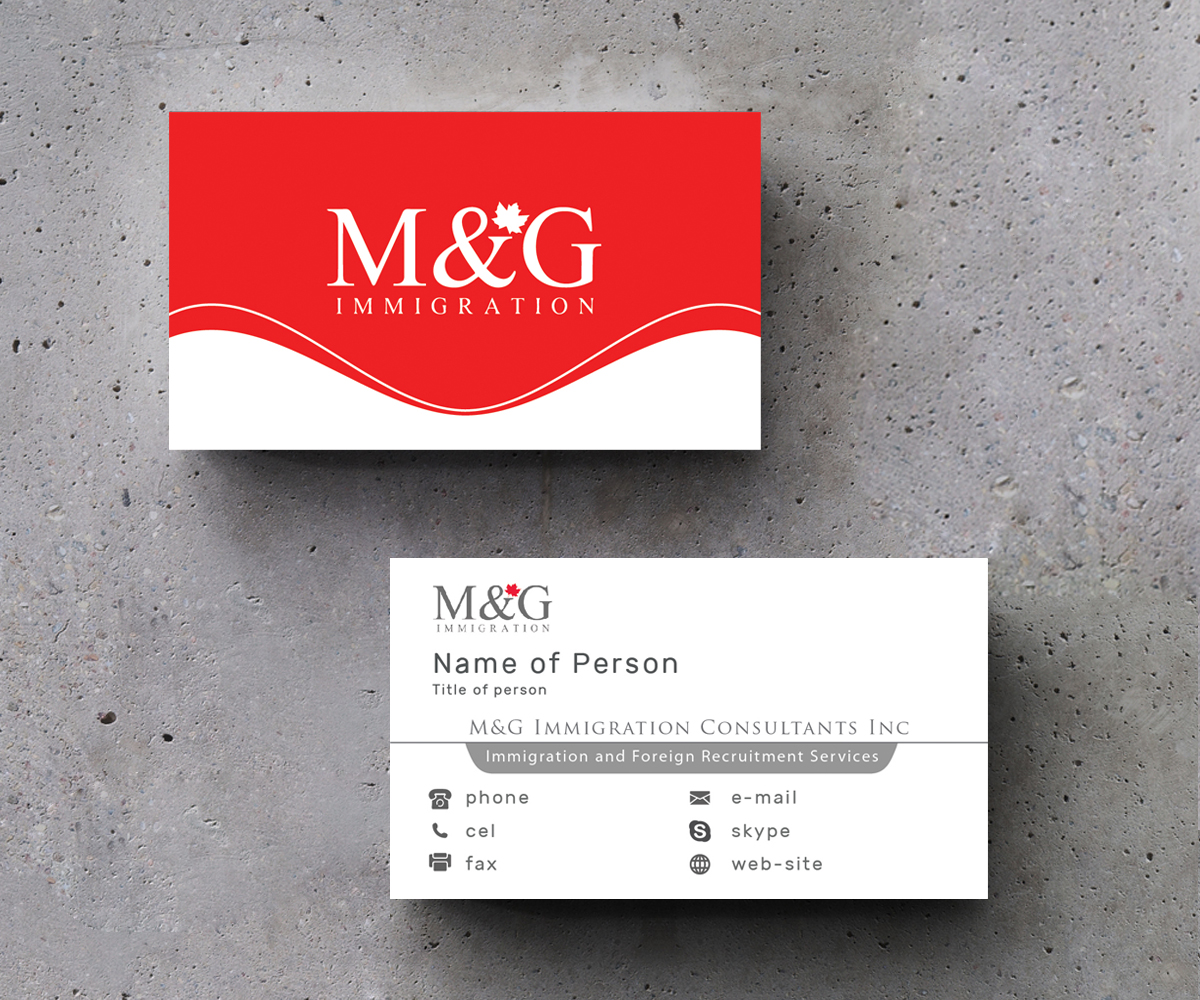 Business Card Design by M6G for M&G Immigration | Design #17901444