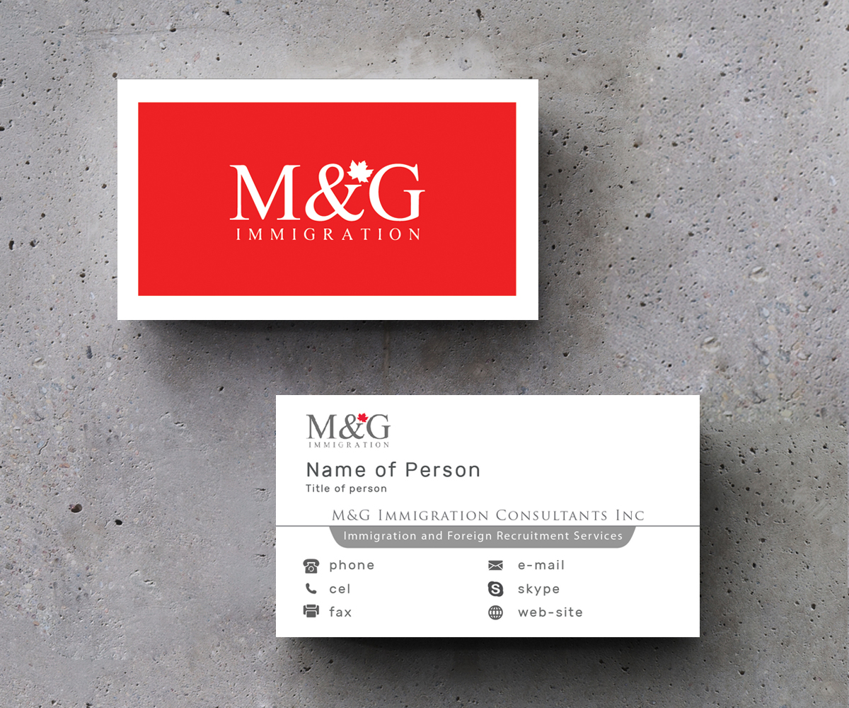Business Card Design by M6G for M&G Immigration | Design #17901526