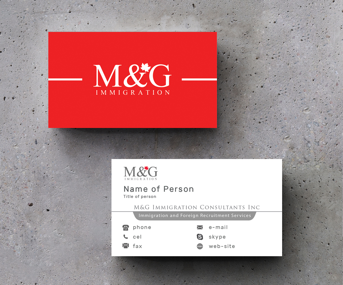 Business Card Design by M6G for M&G Immigration | Design #17901540
