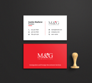 Business Card Design by sakkhor for M&G Immigration | Design: #17907746