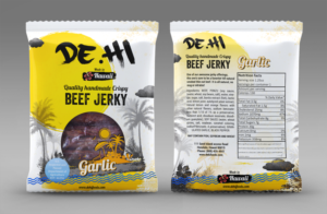 Crispy Jerky Packaging for DE.HI | Packaging Design by SAI DESIGNS