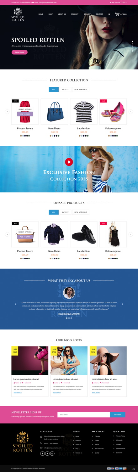 Diseño Web por pb para Spoiled rotten | Diseño #17907303