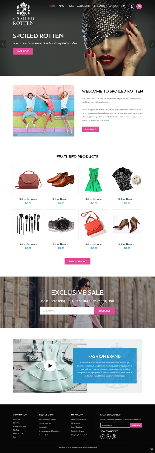 Diseño Web por pb para Spoiled rotten | Diseño #17907305