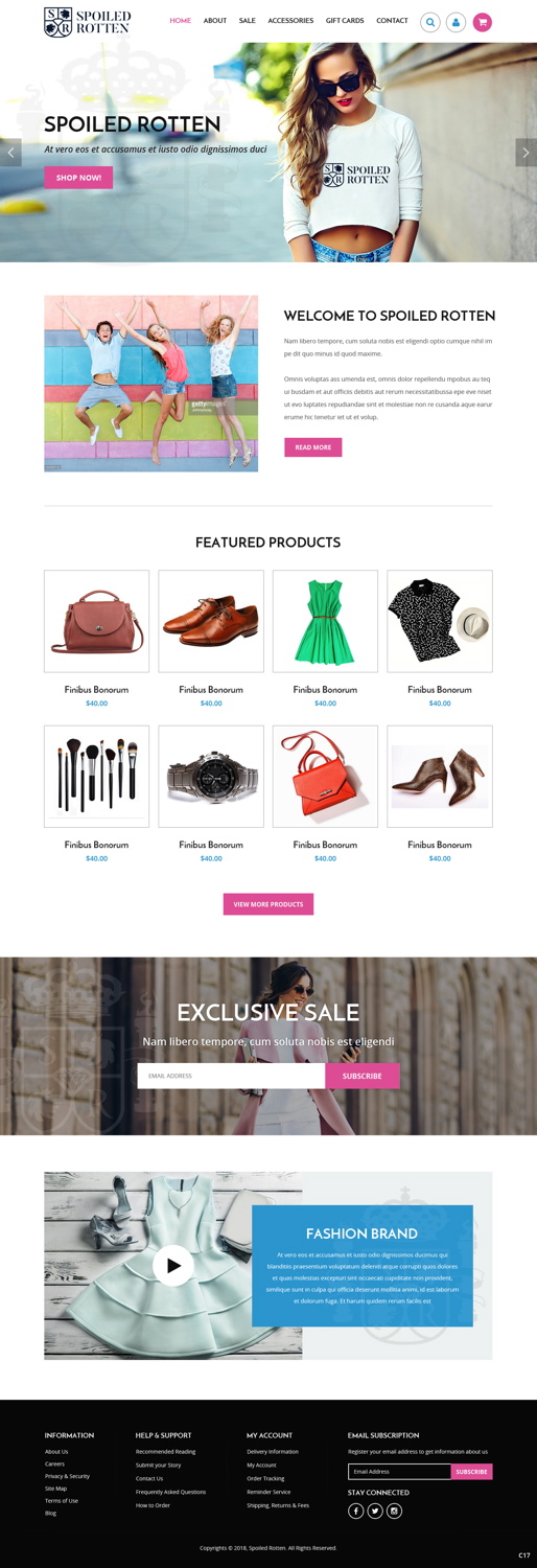 Diseño Web por pb para Spoiled rotten | Diseño #17907306