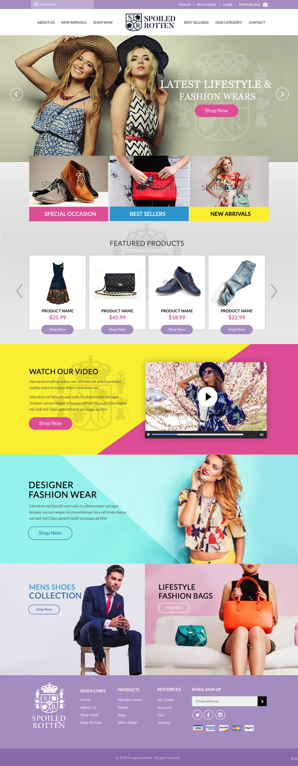Diseño Web por pb para Spoiled rotten | Diseño #17907309