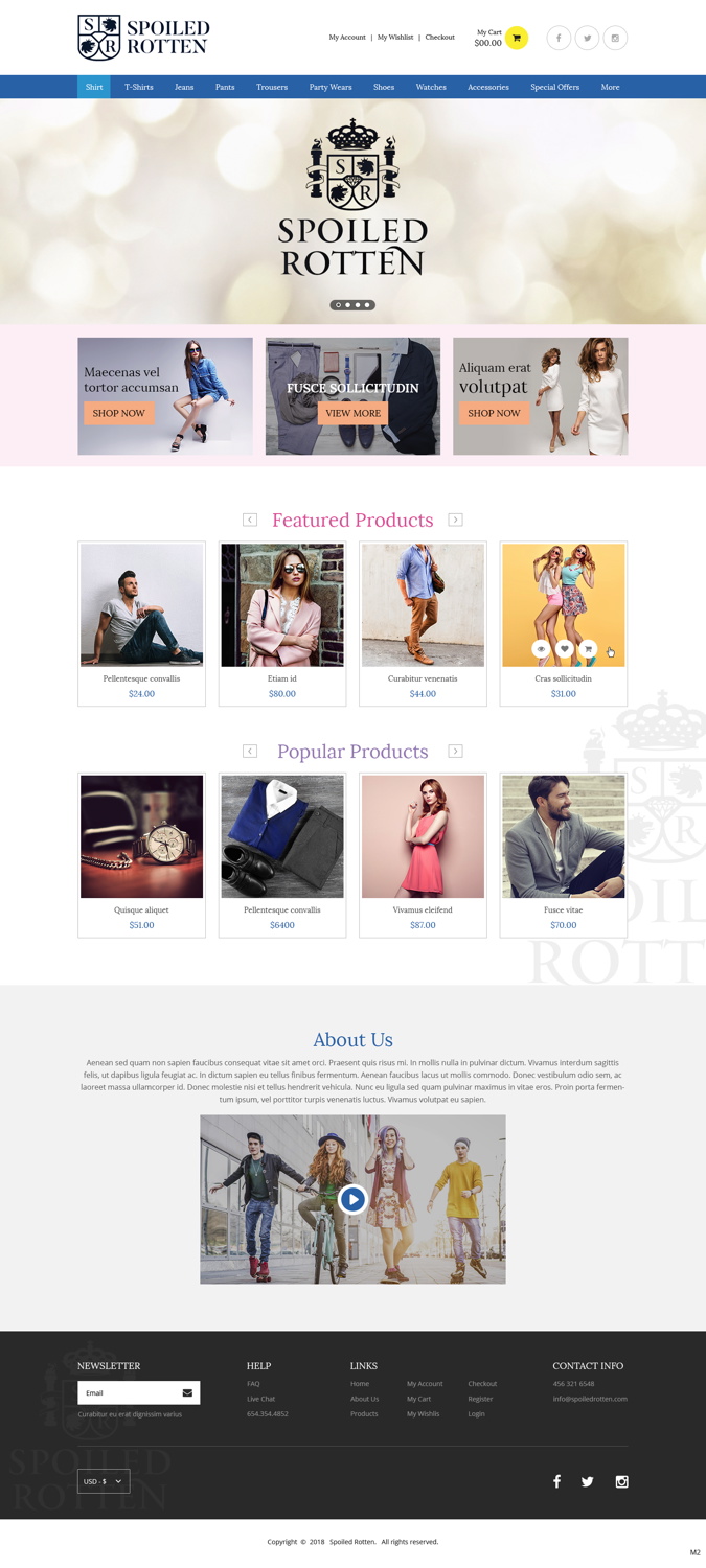 Web Design par pb pour Spoiled rotten | Design #17916024