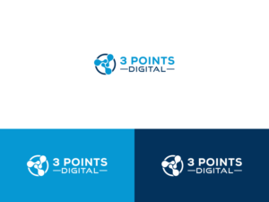 Logo Design by Slant Line Media for 3 Points Digital  | Design: #17916845