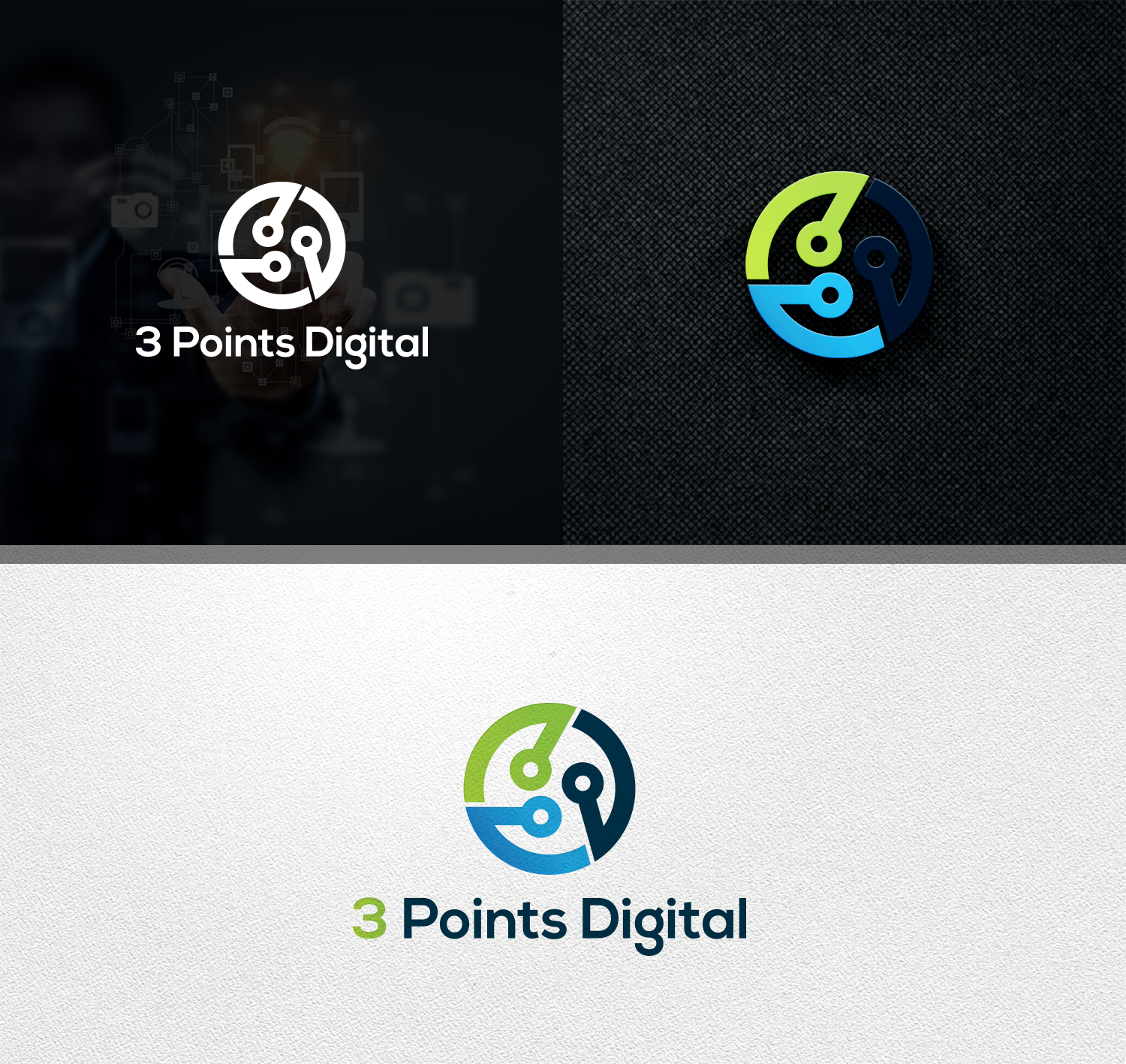 Logo Design by covi for 3 Points Digital  | Design #17997091