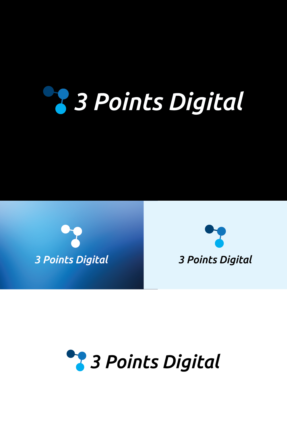 Logo Design by Wild Geek for 3 Points Digital  | Design #17902354