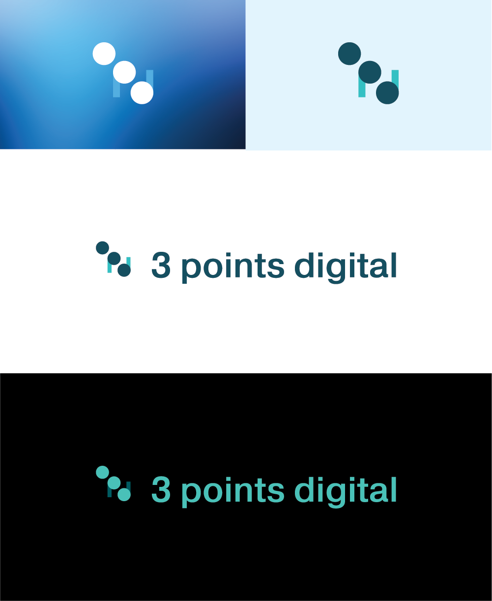 Logo Design by Wild Geek for 3 Points Digital  | Design #17902355