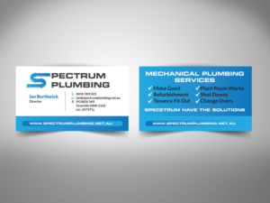 Spectrum Plumbing | Business Card Design by Priyo Subarkah