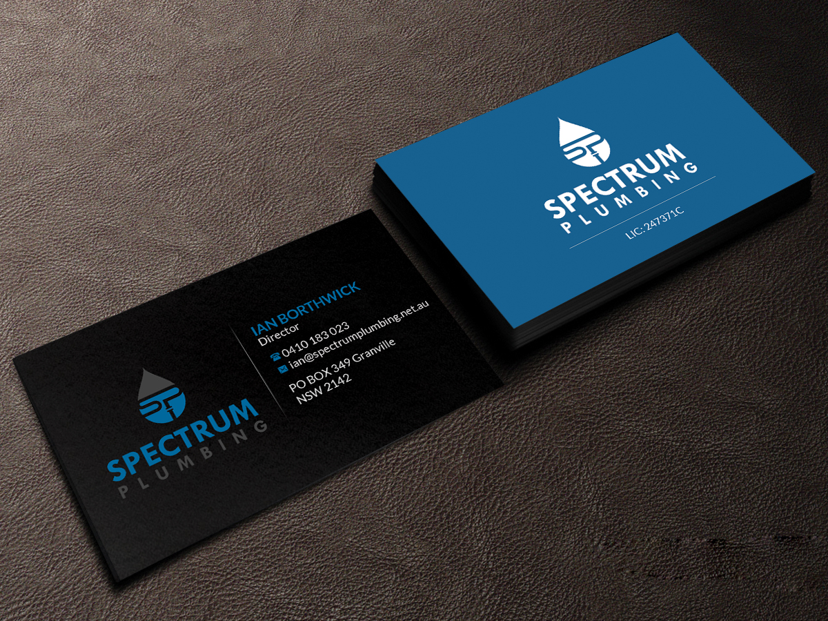 Business Card Design by Creations Box 2015 for Spectrum Plumbing | Design #17947905