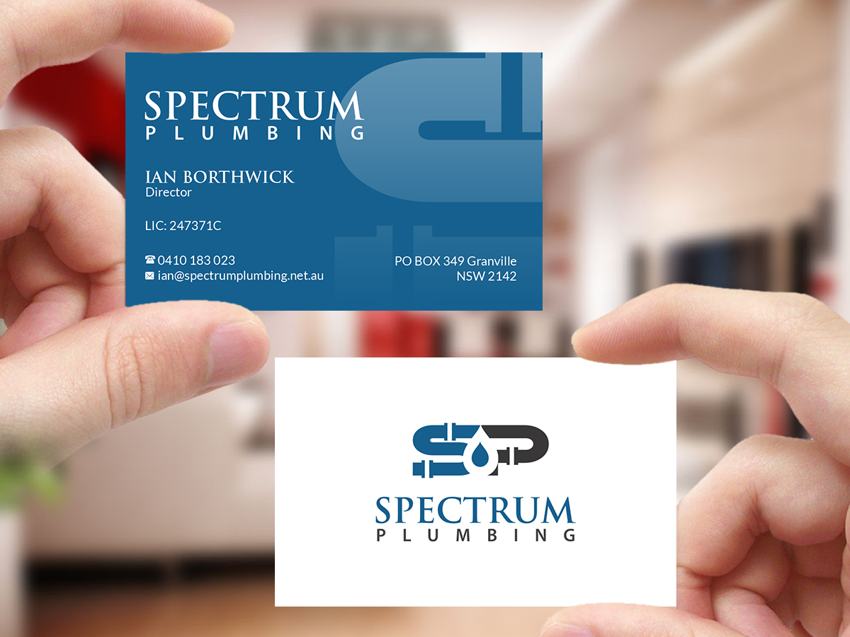 Business Card Design by Creations Box 2015 for Spectrum Plumbing | Design #17952058