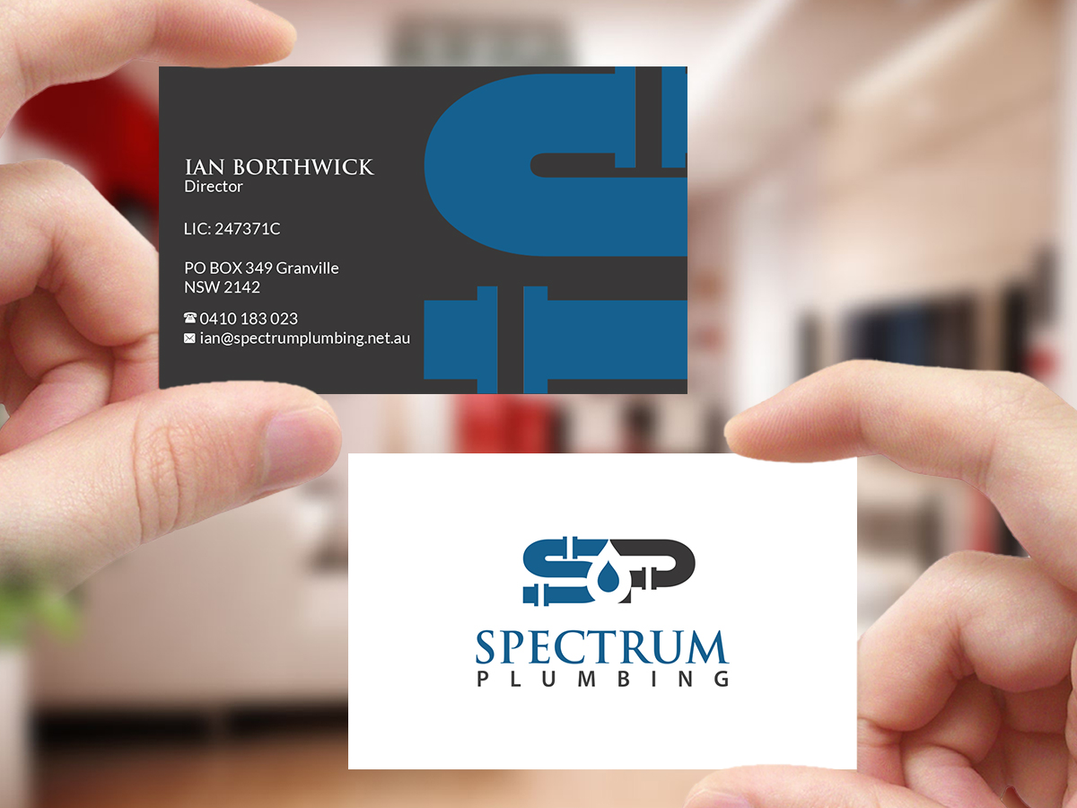 Business Card Design by Creations Box 2015 for Spectrum Plumbing | Design #17952060