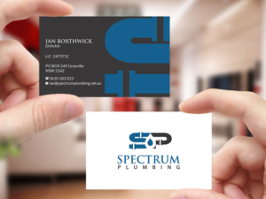 Diseño de Tarjeta de Presentación por Creations Box 2015 para Spectrum Plumbing | Diseño: #17952060