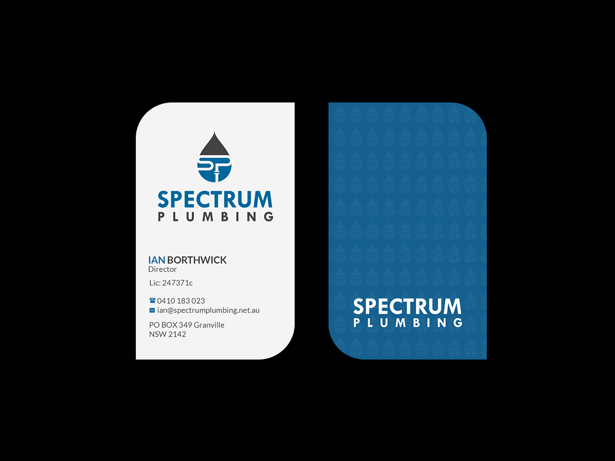Business Card Design by Creations Box 2015 for Spectrum Plumbing | Design #17952065