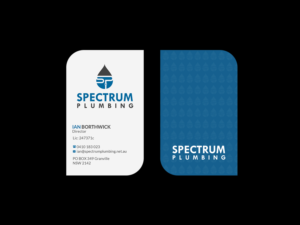 Diseño de Tarjeta de Presentación por Creations Box 2015 para Spectrum Plumbing | Diseño: #17952065
