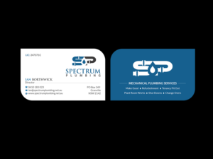 Business Card Design by Creations Box 2015 for Spectrum Plumbing | Design: #17959549