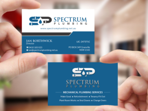 Diseño de Tarjeta de Presentación por Creations Box 2015 para Spectrum Plumbing | Diseño: #17959550