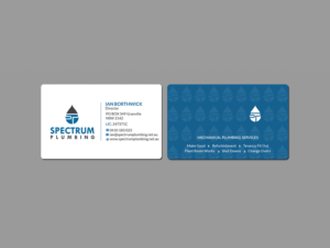 Diseño de Tarjeta de Presentación por Creations Box 2015 para Spectrum Plumbing | Diseño: #17962689
