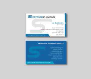 Business Card Design by instudio for Spectrum Plumbing | Design: #18024124