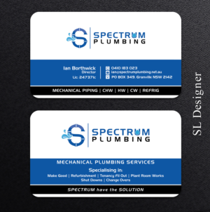 Visitenkarten-Design von SL Designer für Spectrum Plumbing | Design: #17909004