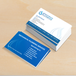 Business Card Design by Creative Jiniya for Spectrum Plumbing | Design: #17960902