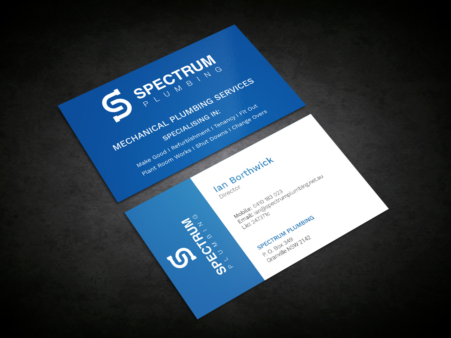 Business Card Design by Graphic Flame for Spectrum Plumbing | Design #17905008