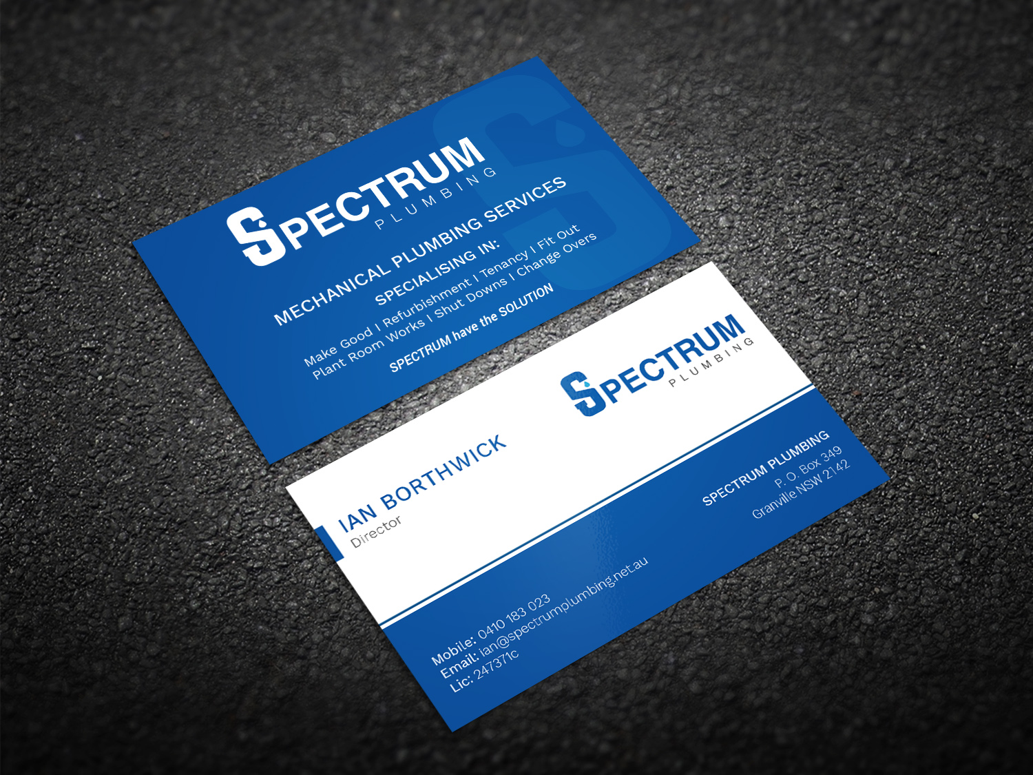 Business Card Design by Graphic Flame for Spectrum Plumbing | Design #17905012