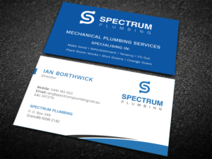Diseño de Tarjeta de Presentación por Graphic Flame para Spectrum Plumbing | Diseño: #17905027