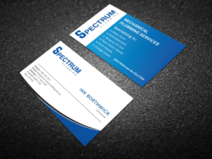 Business Card Design by Graphic Flame for Spectrum Plumbing | Design: #17905030