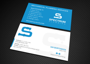 Business Card Design by Graphic Flame for Spectrum Plumbing | Design: #17914536
