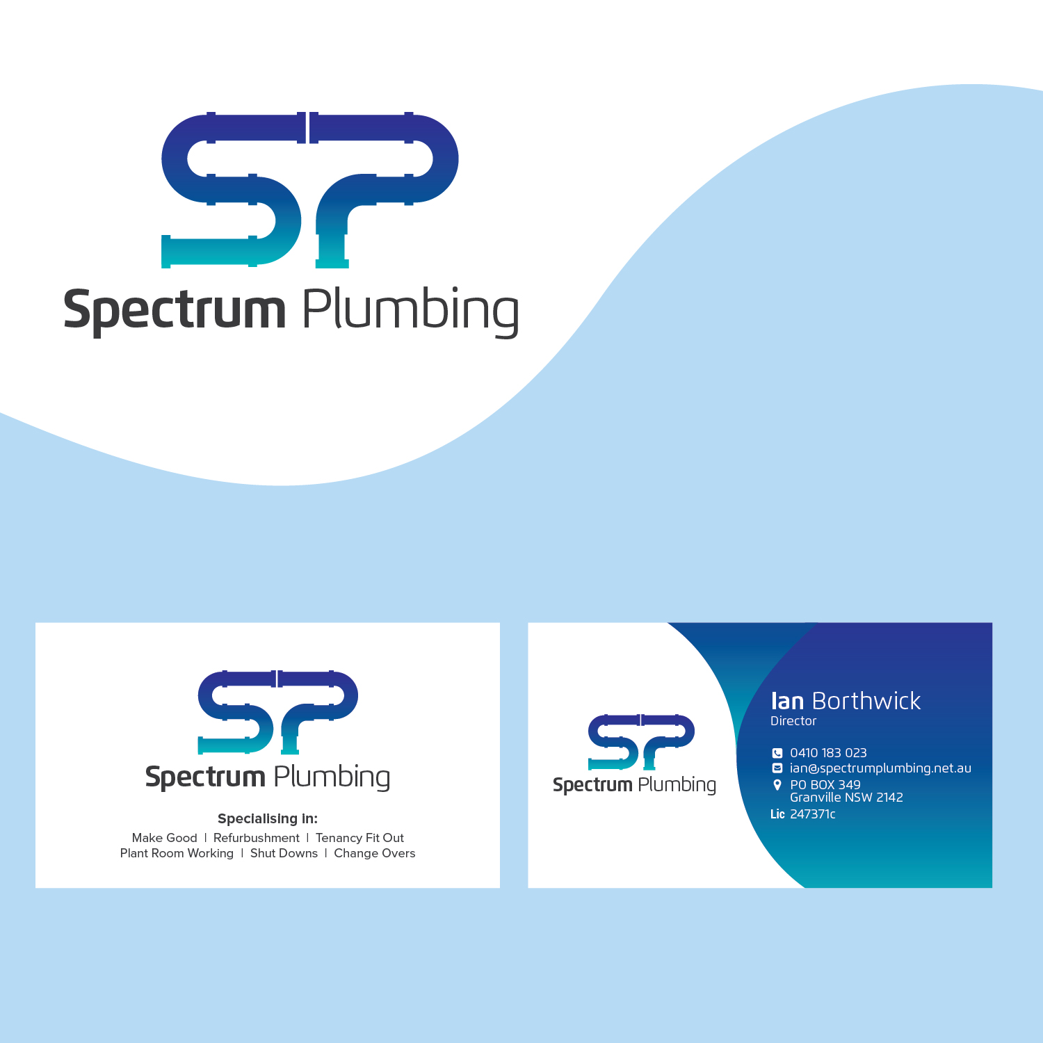 Business Card Design by Maxo-Biz for Spectrum Plumbing | Design #17915860