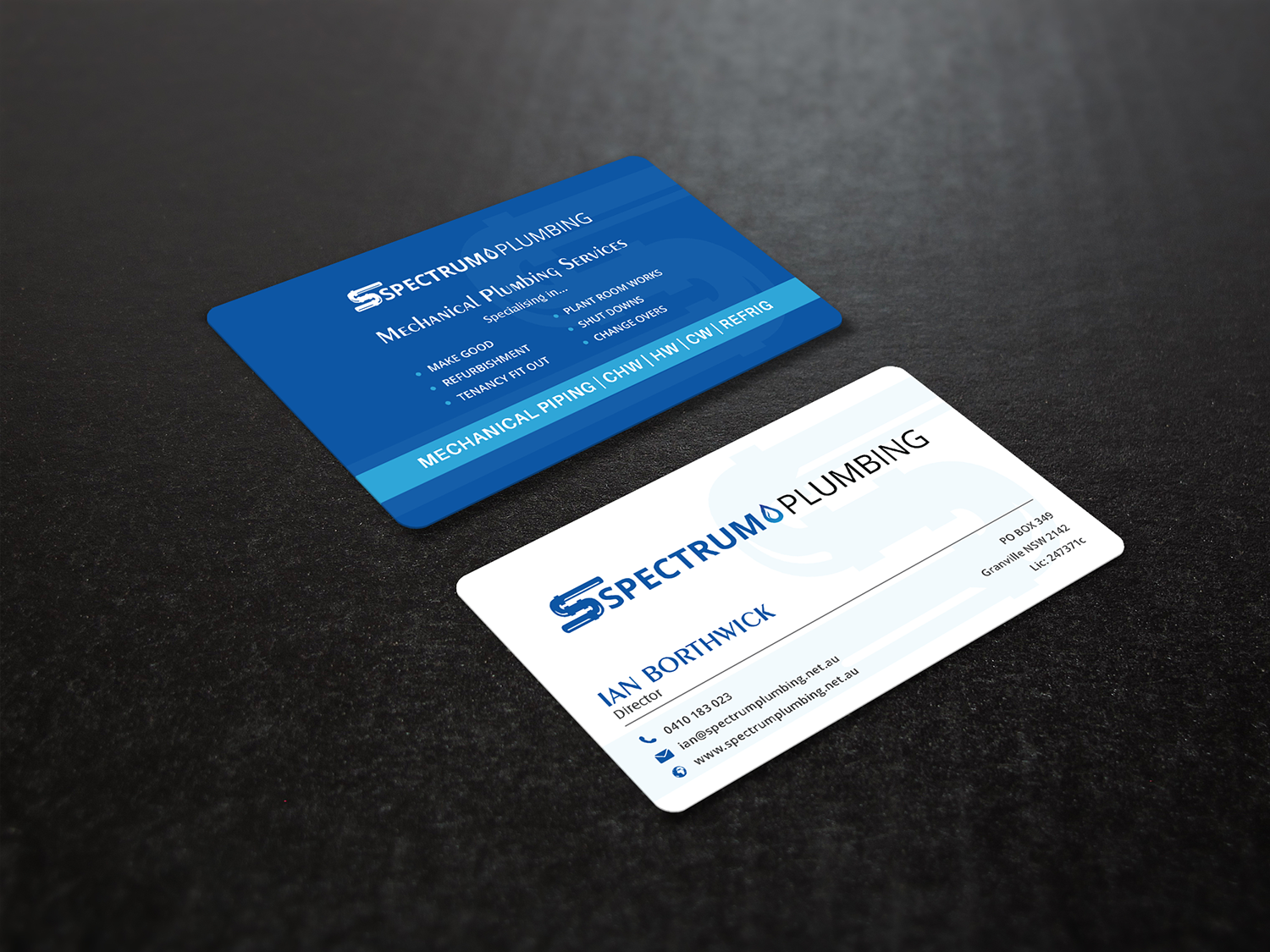 Business Card Design by uidesigner.artist for Spectrum Plumbing | Design #17979298