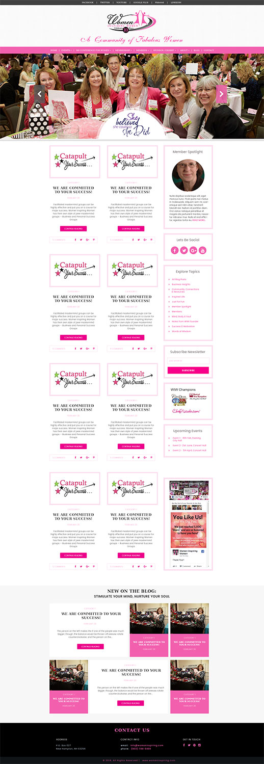 Web Design par Expert Designer pour Women Inspiring Women | Design #17908194