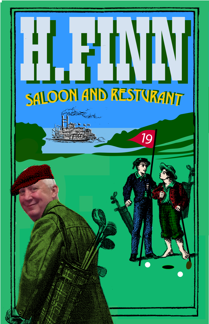 Masculine, Colorful, Golf Course Poster Design for Mark Twain Real