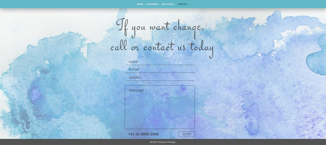 Web Design by elnapoles for Forces Of Change | Design #2813577