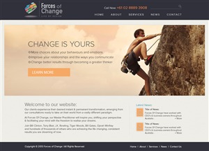 Web Design by d3si8ner for Forces Of Change | Design: #2796783