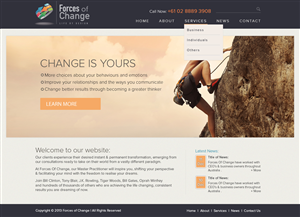 Web Design by d3si8ner for Forces Of Change | Design: #2796787