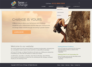Web Design by d3si8ner for Forces Of Change | Design: #2801459