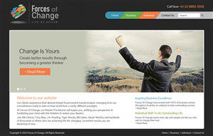 Web Design by d3si8ner for Forces Of Change | Design: #2816361